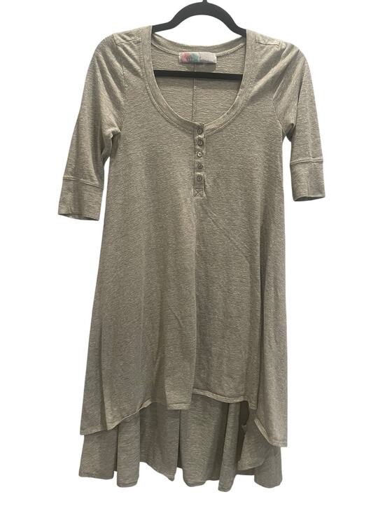 FP BEACH Tops - Free People Beach Henley High-Low Tunic Dress in Heather Grey Small